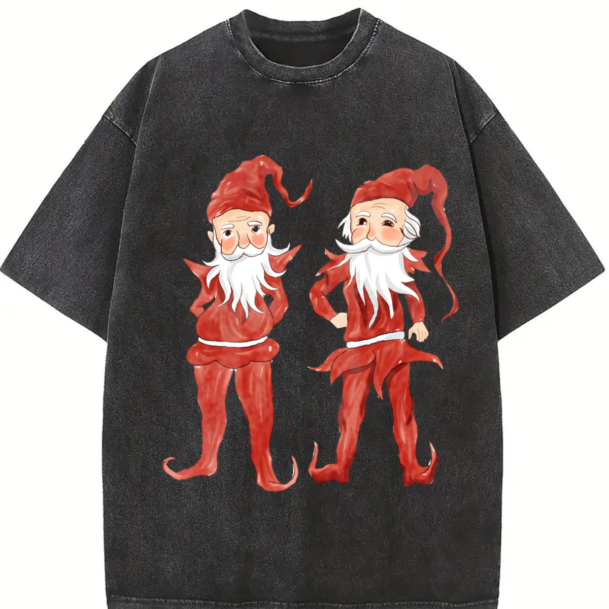 Christmas Elves Teenager Vintage Washed T-Shirt product image 2