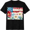 Floral 4th Of July Cotton T-Shirt product image 1
