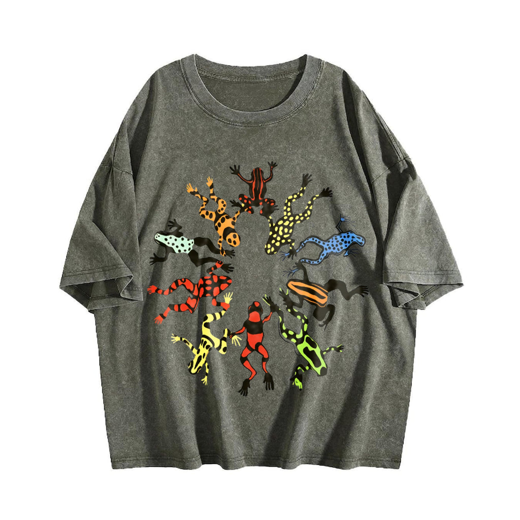 Dancing Frog Feast Vintage Washed T-Shirt product image 4