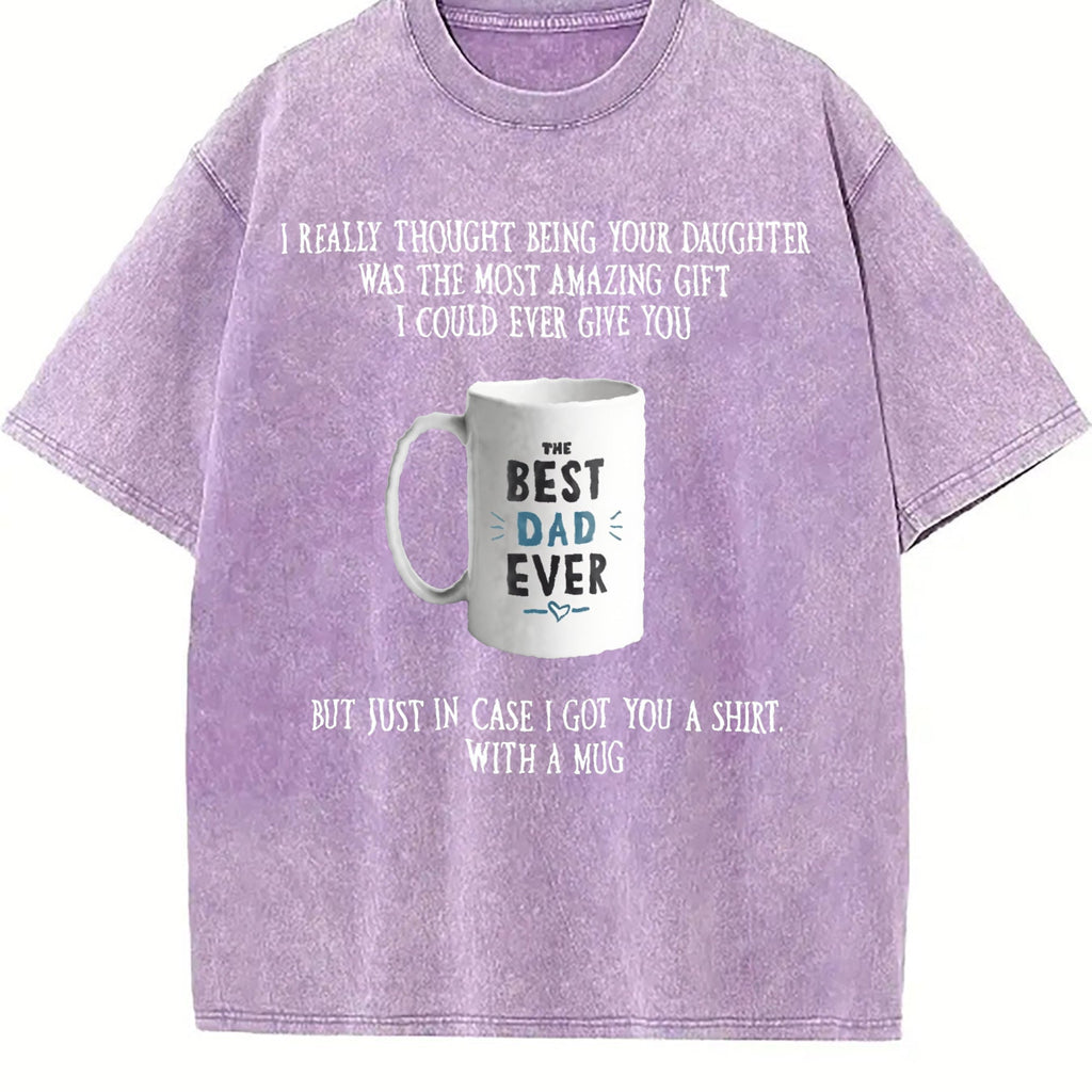 Funny Father's Day From Daughter Vintage Washed T-Shirt product image 6