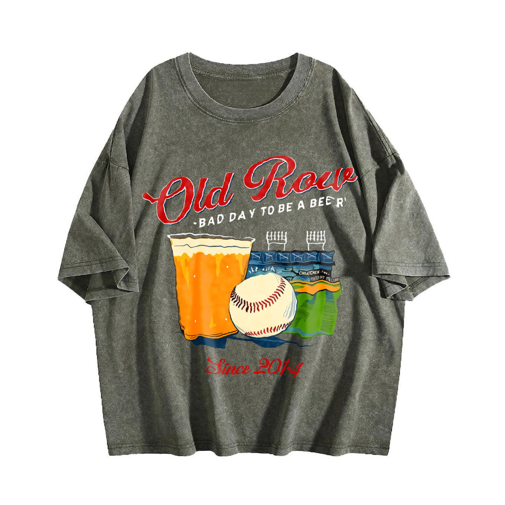Baseball Beer Sports Vintage Washed T-Shirt product image 4