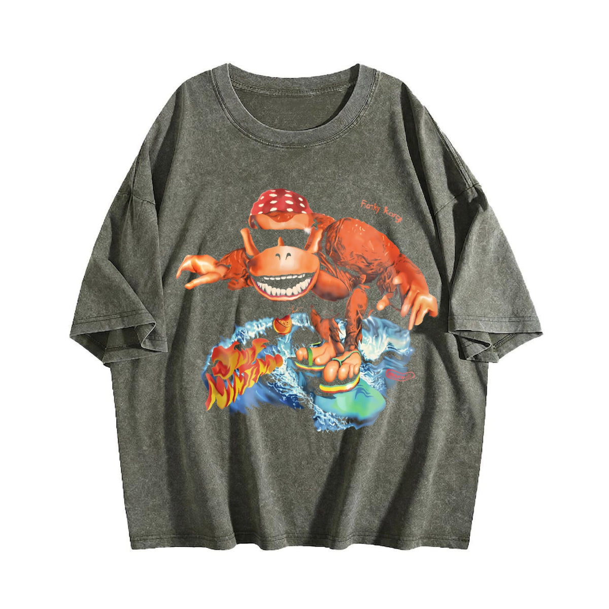 Funky Kong Surf Vintage Washed T-Shirt product image 4