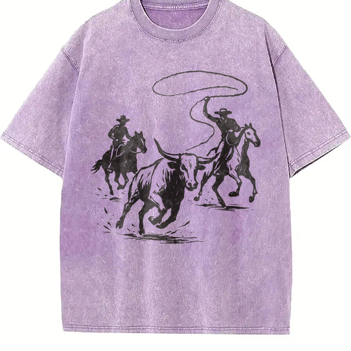 Cowboys Roping Bull Vintage Washed T-Shirt product image 6