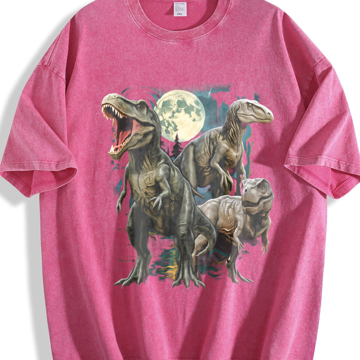 T-rex Dinosaur 90s Vintage Washed T-Shirt product image 7