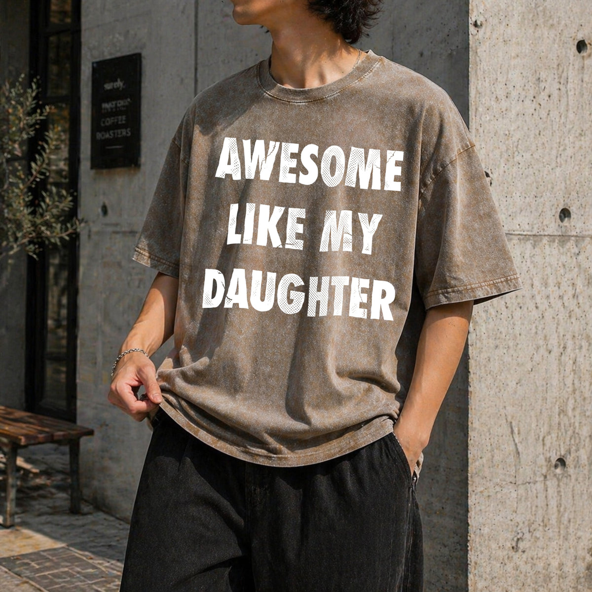 Awesome Like My Daughter Funny Fathers Day Dad Vintage product image 10