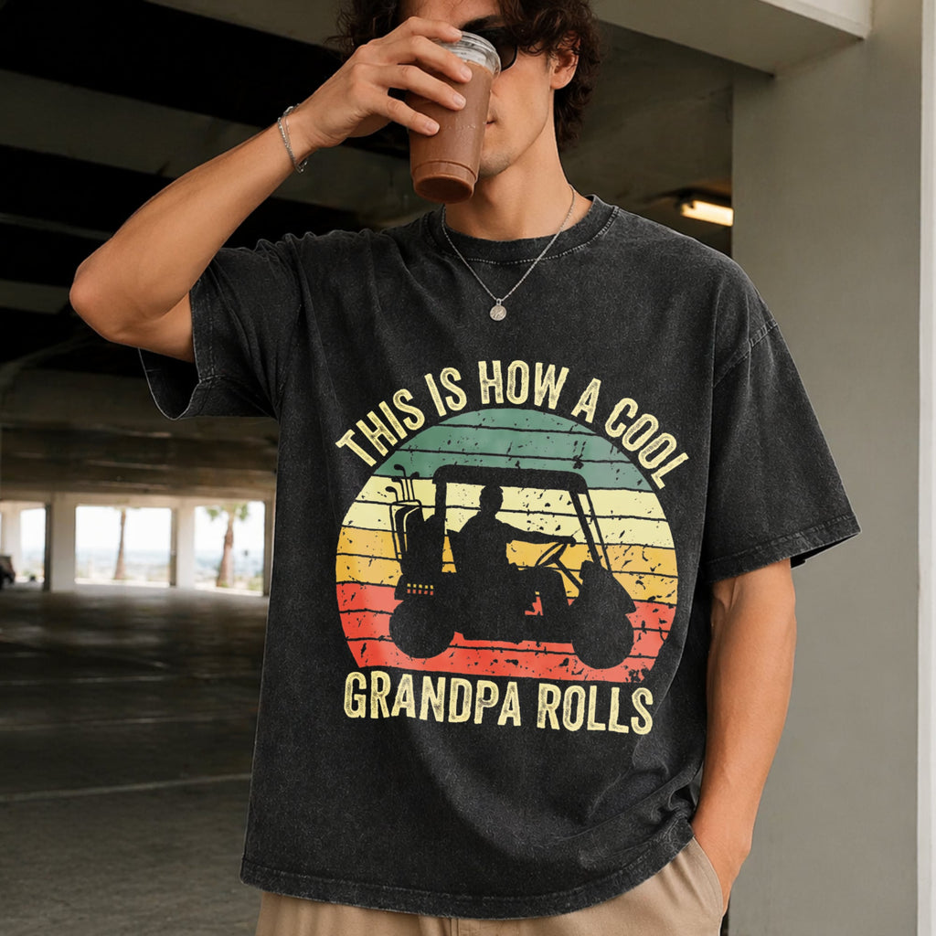 Golf Grandpa Vintage Washed T-Shirt product image 2