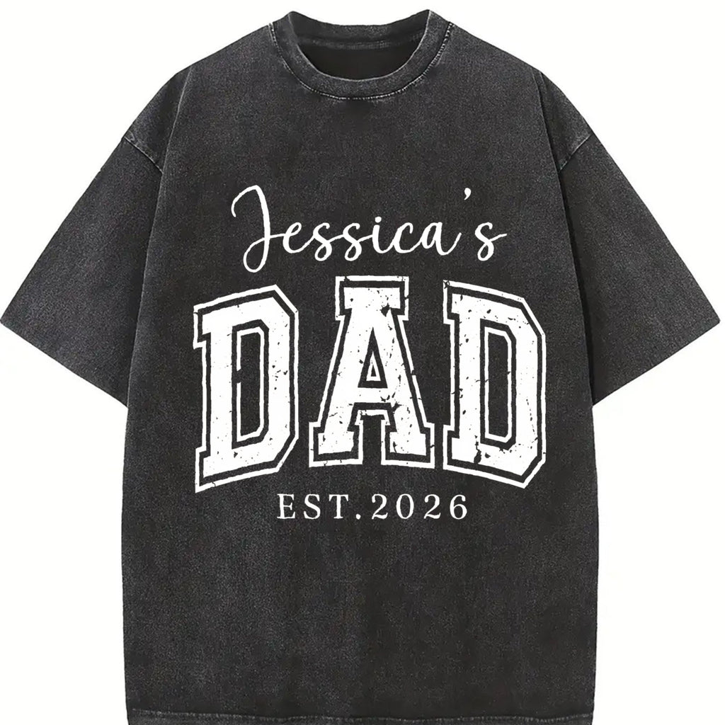 Dad With Name Vintage Washed T-Shirt product image 2