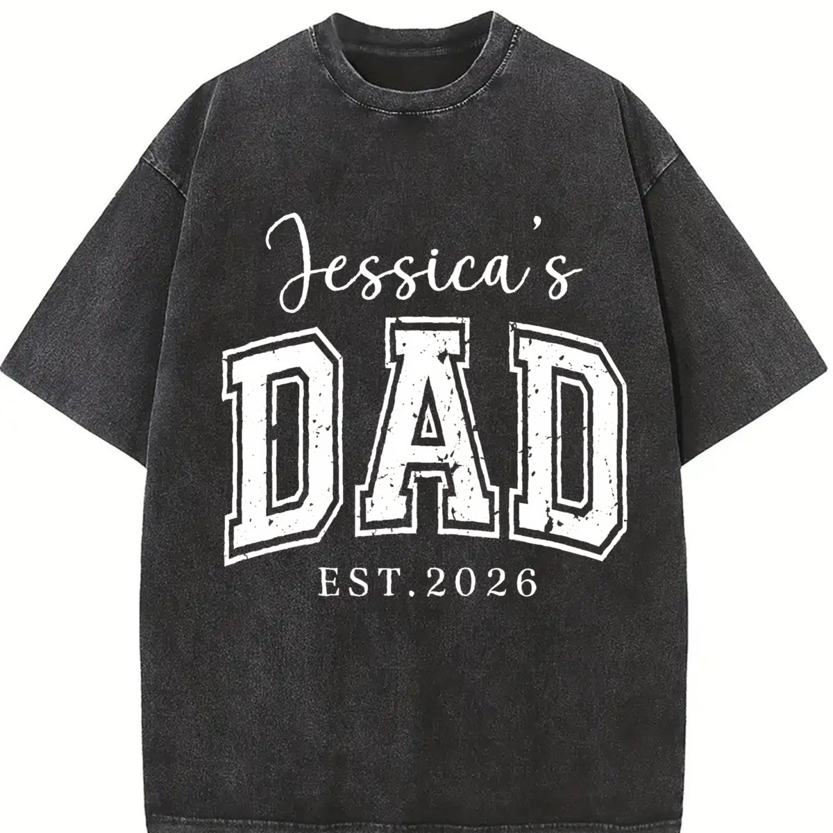 Dad With Name Vintage Washed T-Shirt product image 2