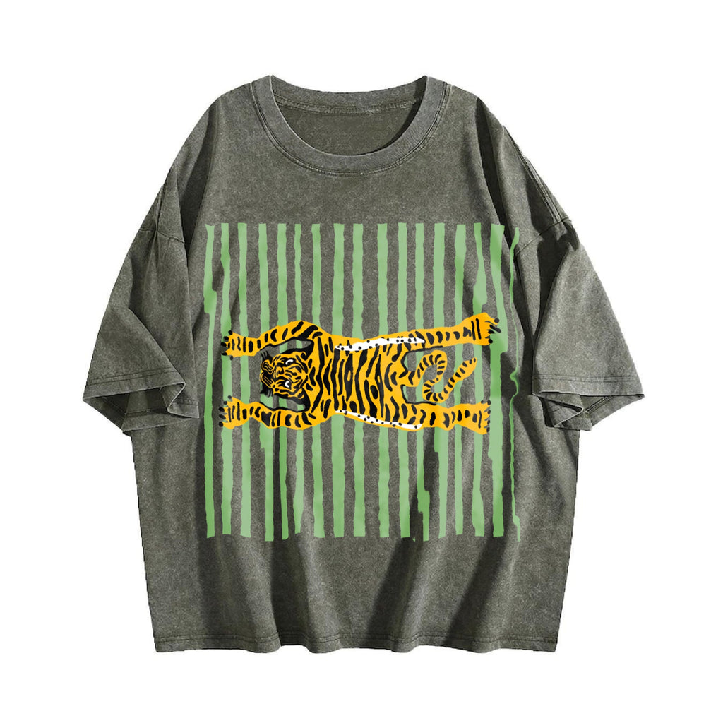 Tiger Beach Towel: Tropical Poolside Blanket Vintage Washed T-Shirt