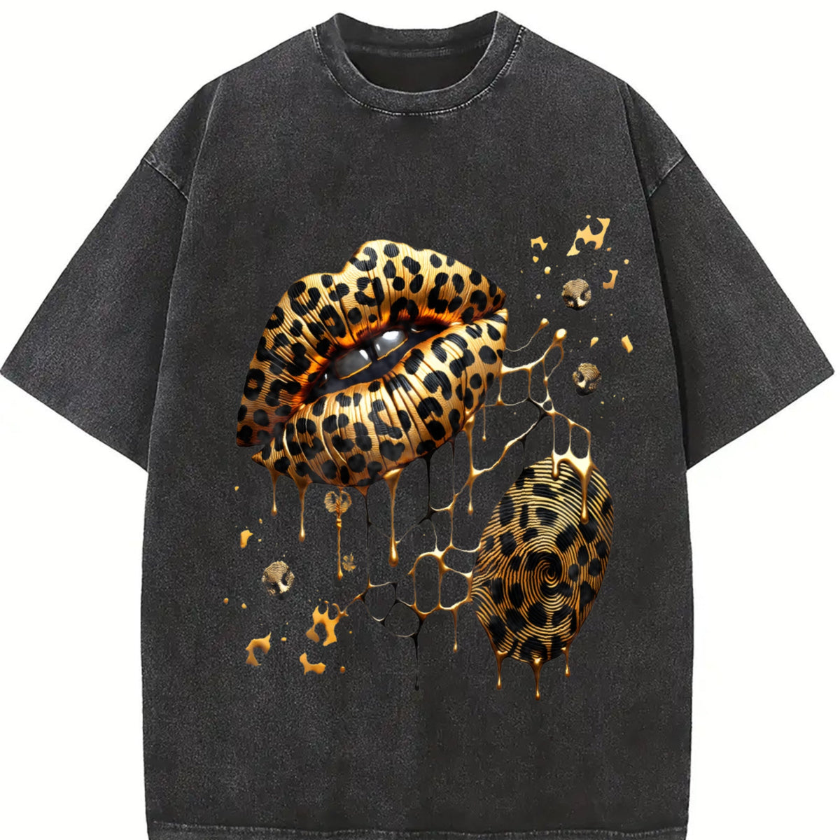 Explorer Statement With Leopard Lips And Golden Drips product image 2