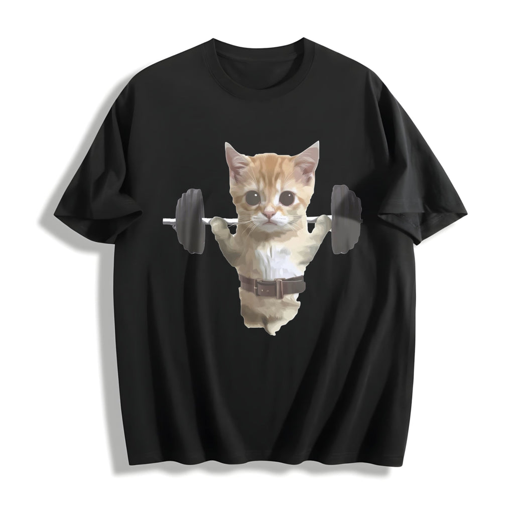 Funny Sam Sulek Cat Gym Meme Cotton T-Shirt product image 1