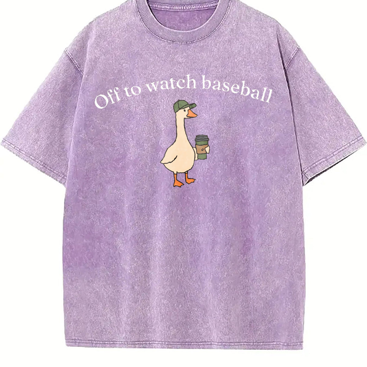 Funny Baseball Mom Goose Vintage Washed T-Shirt product image 6