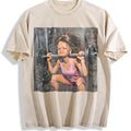 Doll Lifting Weights Vintage Washed T-Shirt product image 1