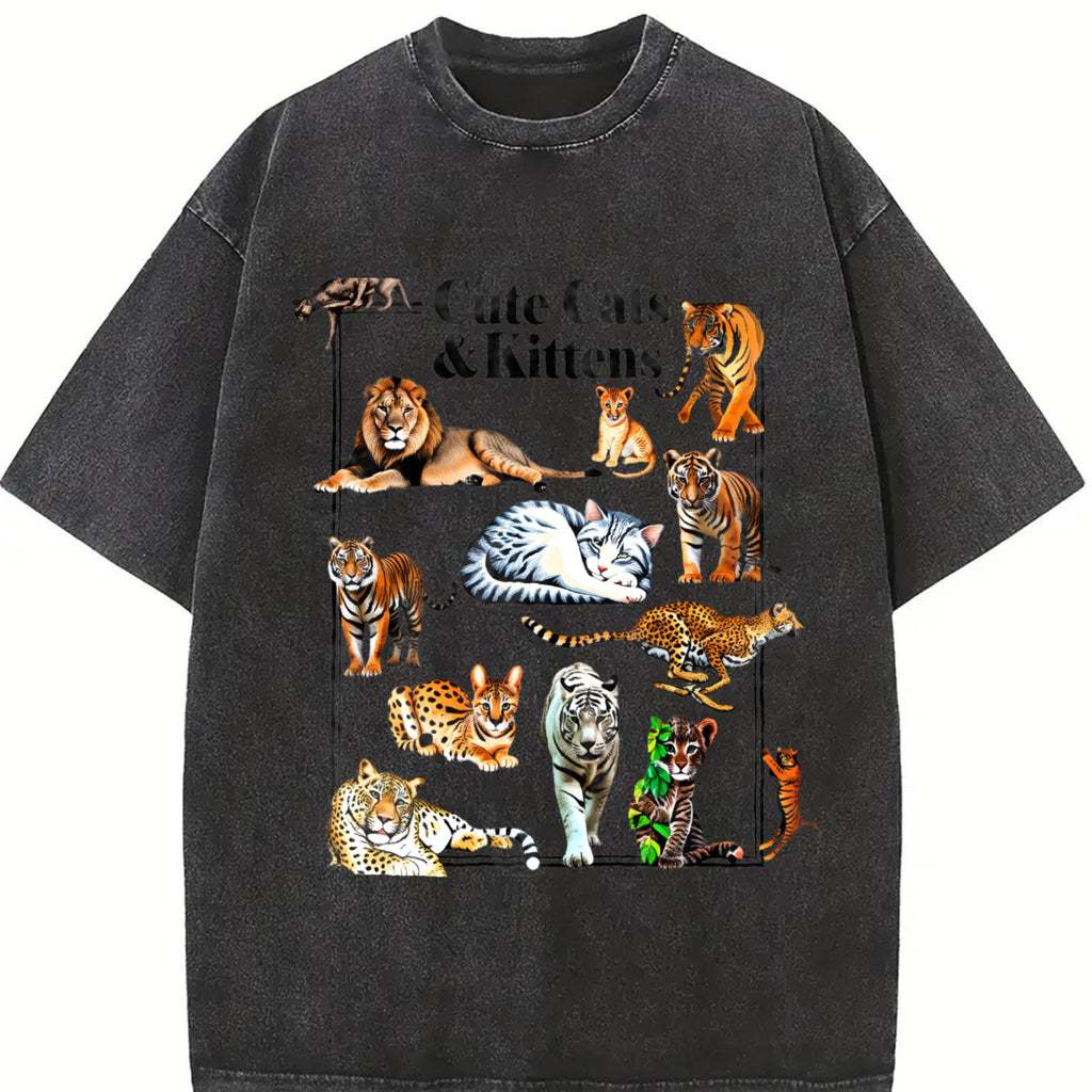 Cute Cats & Kittens Vintage Washed T-Shirt product image 2