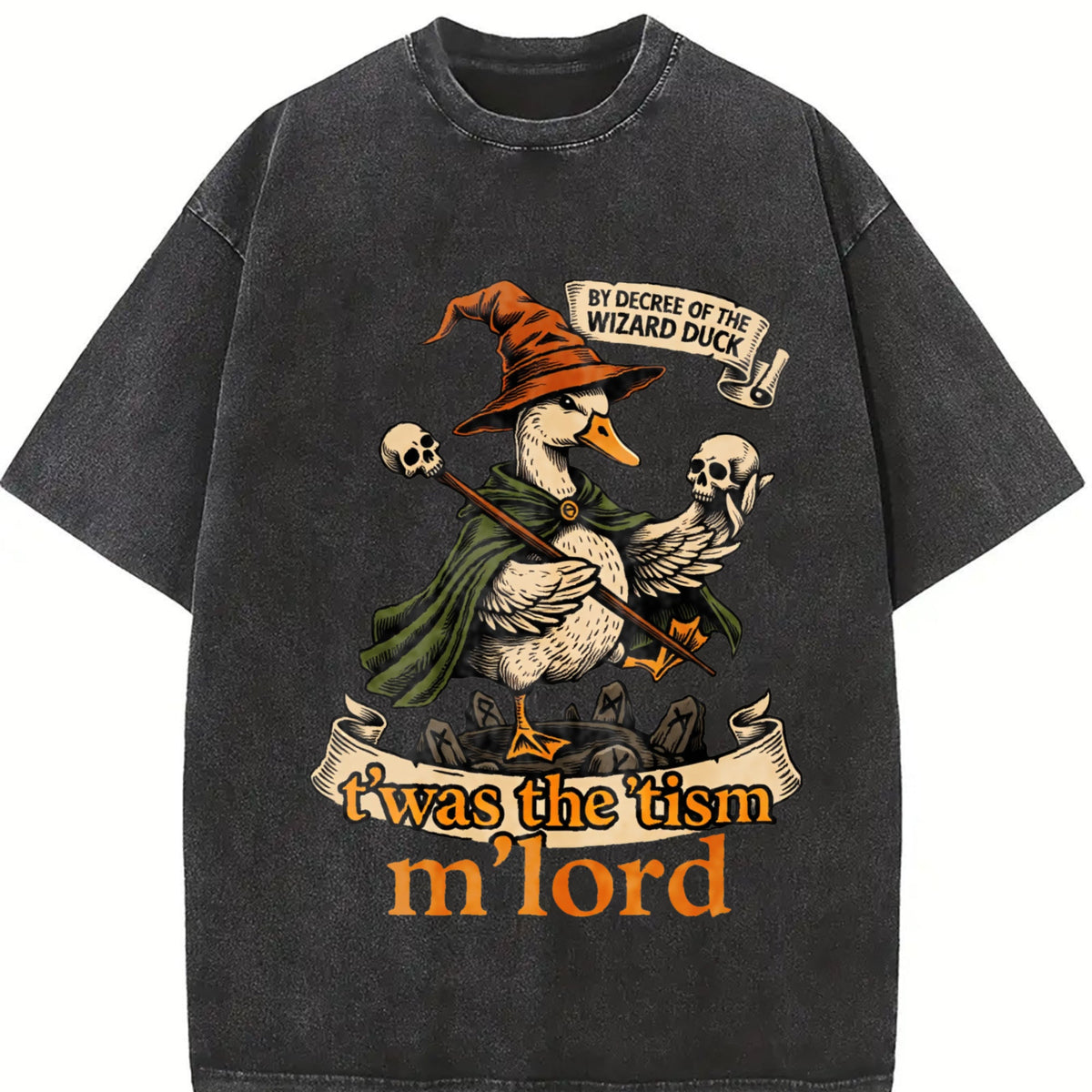 Wizard Duck Boxy Y2K Aesthetic Summer Vibes Vintage Washed product image 2