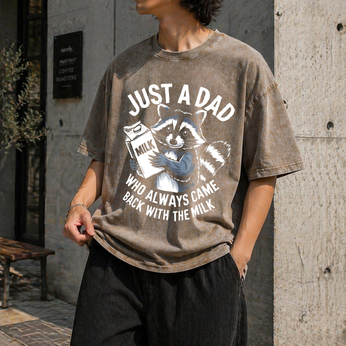 Just A Dad Who Always Came Back With The Milk Vintage product image 3