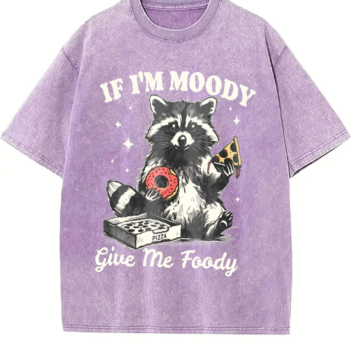 Raccoon If I'm Moody Give Me Foody Vintage Washed T-Shirt product image 6