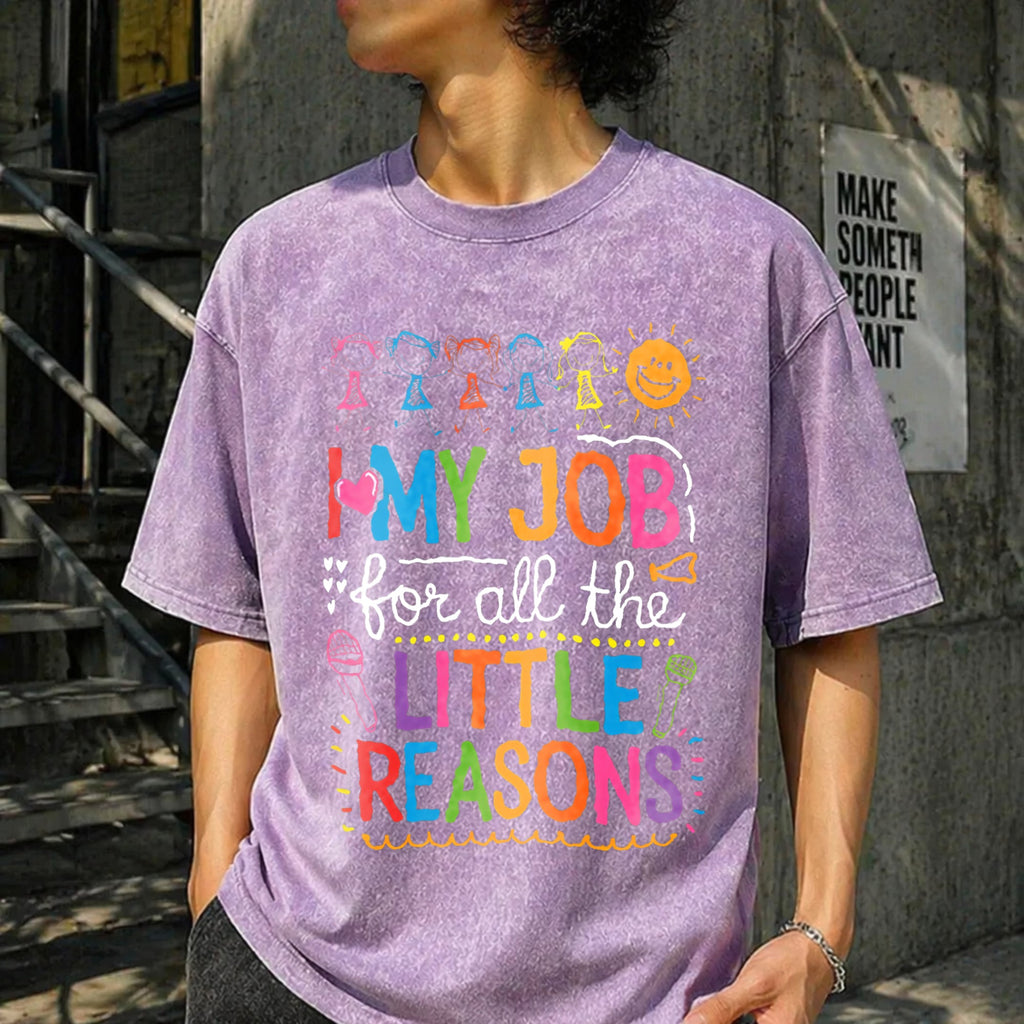 Preschool Teacher With Quote Vintage Washed T-Shirt product image 13