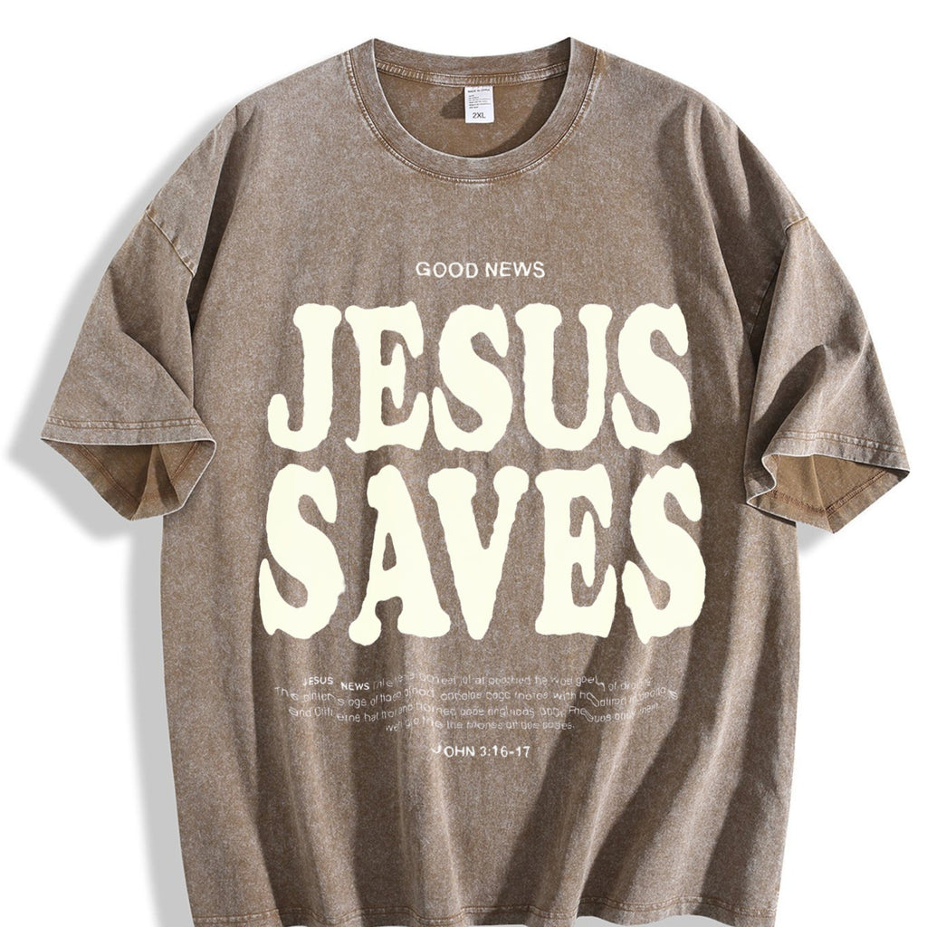 Jesus Saves Vintage Washed T-Shirt product image 3