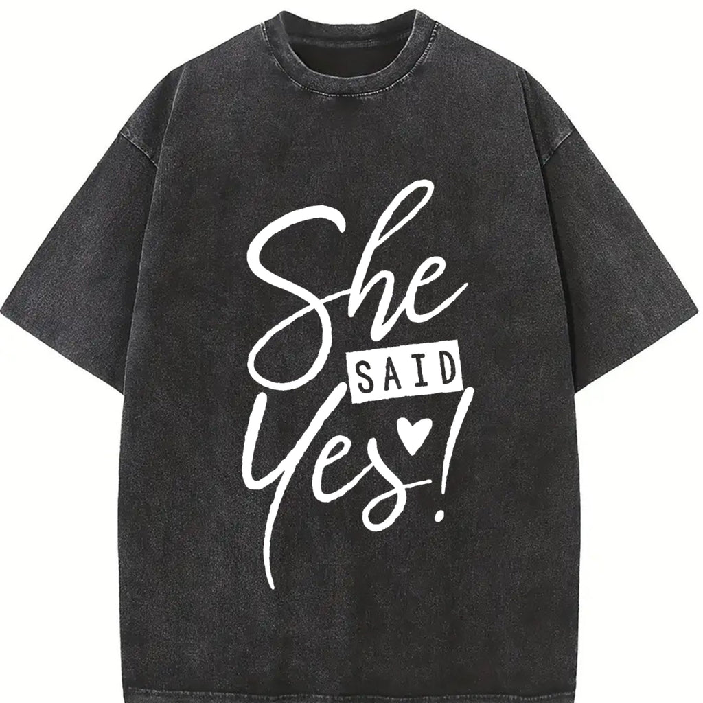 She Said Yes Engagement Bachelorette Party Vintage Washed product image 2