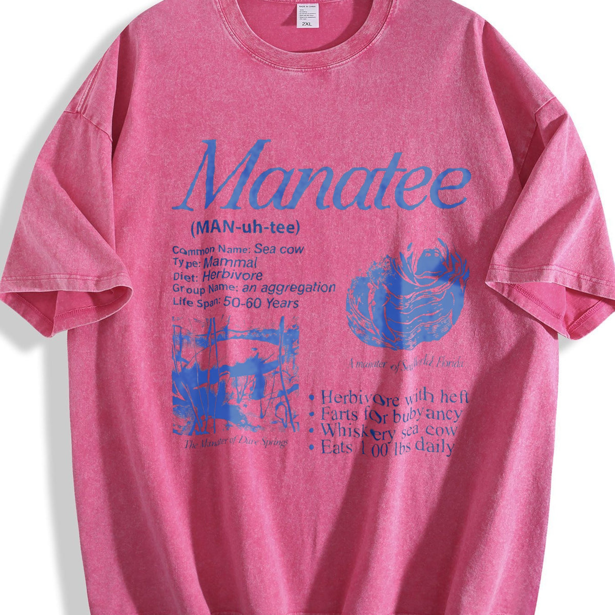 Manatee 90s Vintage Washed T-Shirt product image 7
