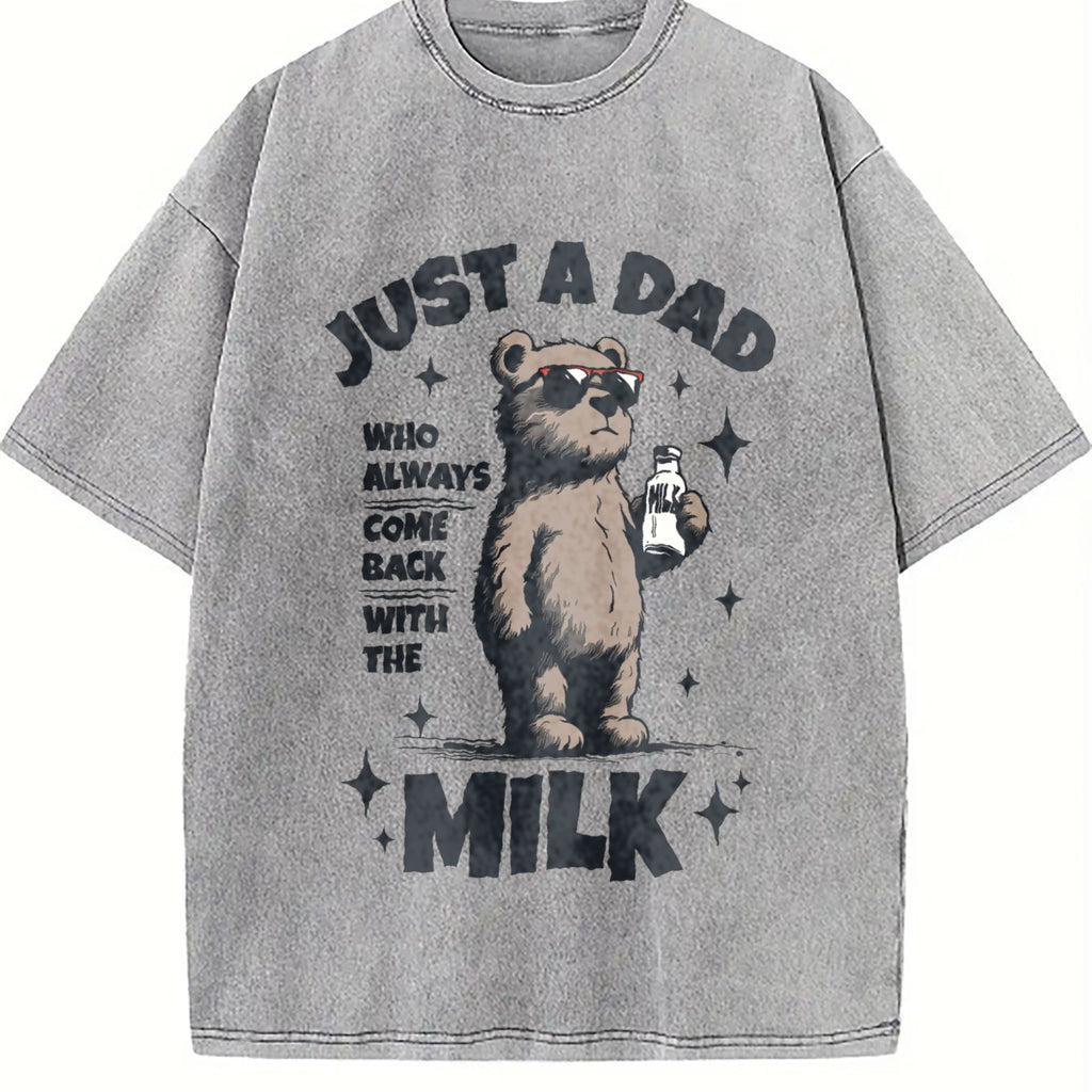 Funny Just A Dad Who Always Come Back With The Milk Vintage product image 5