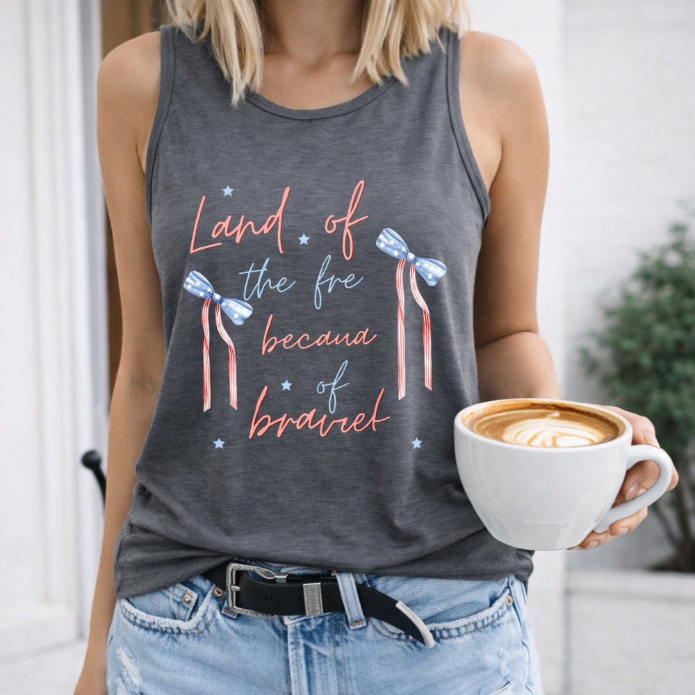 Land Of The Free Because Of The Brave Women's Tank Top
