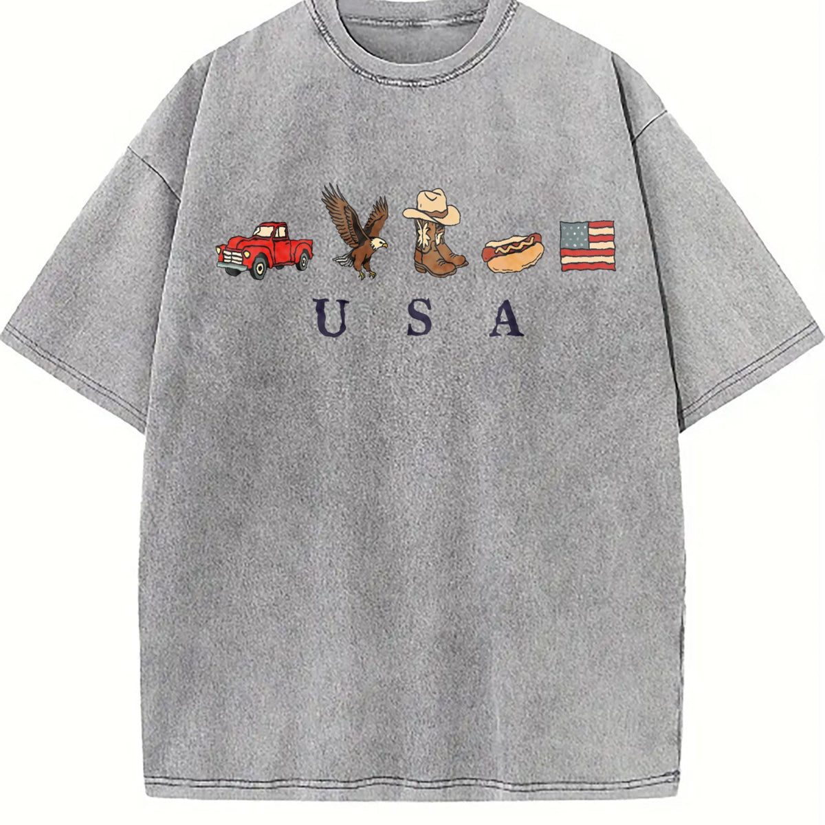 Classic USA Truck Eagle Cowboy Boot Hot Dog Vintage Washed product image 5