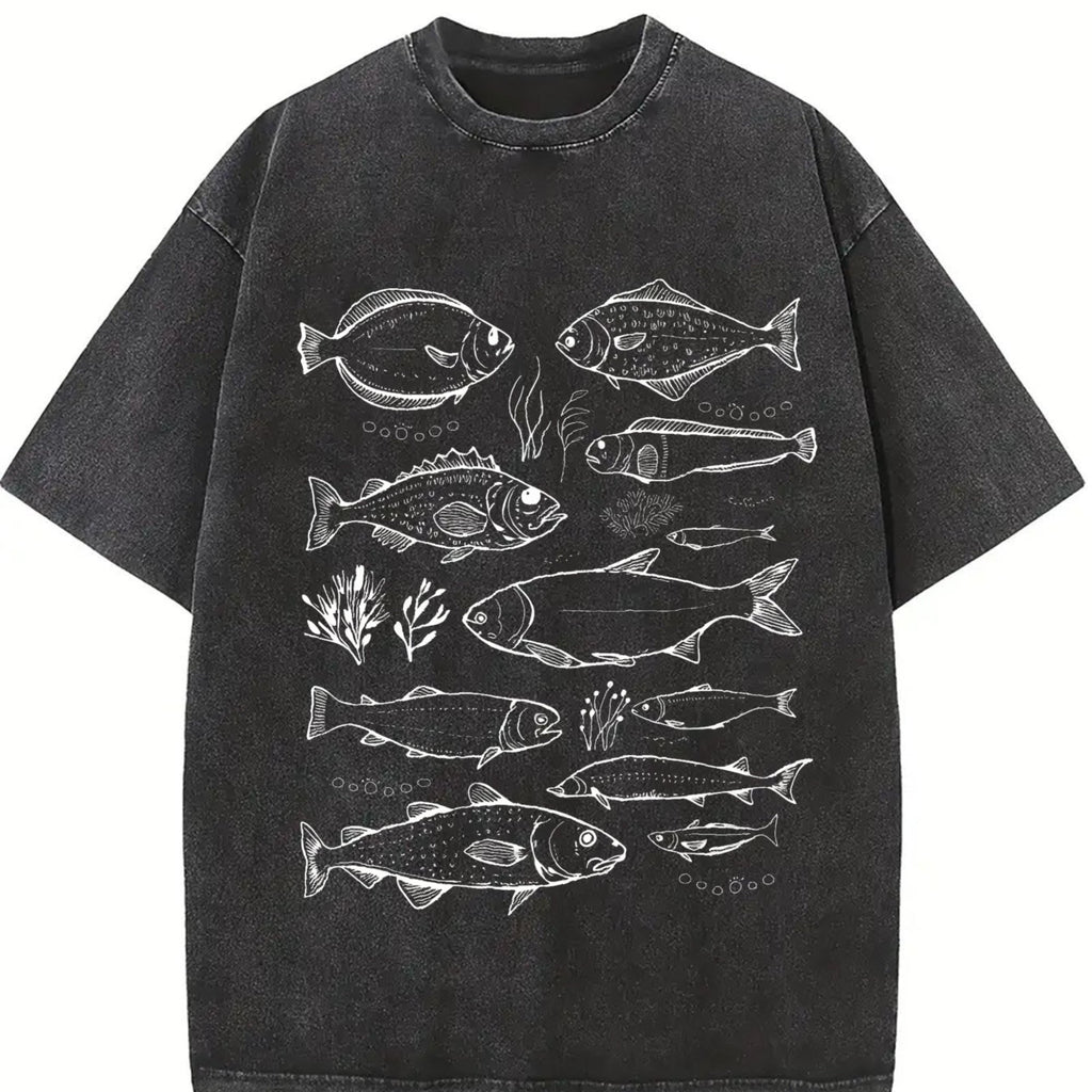 Fish Tattoo Vintage Washed T-Shirt product image 2