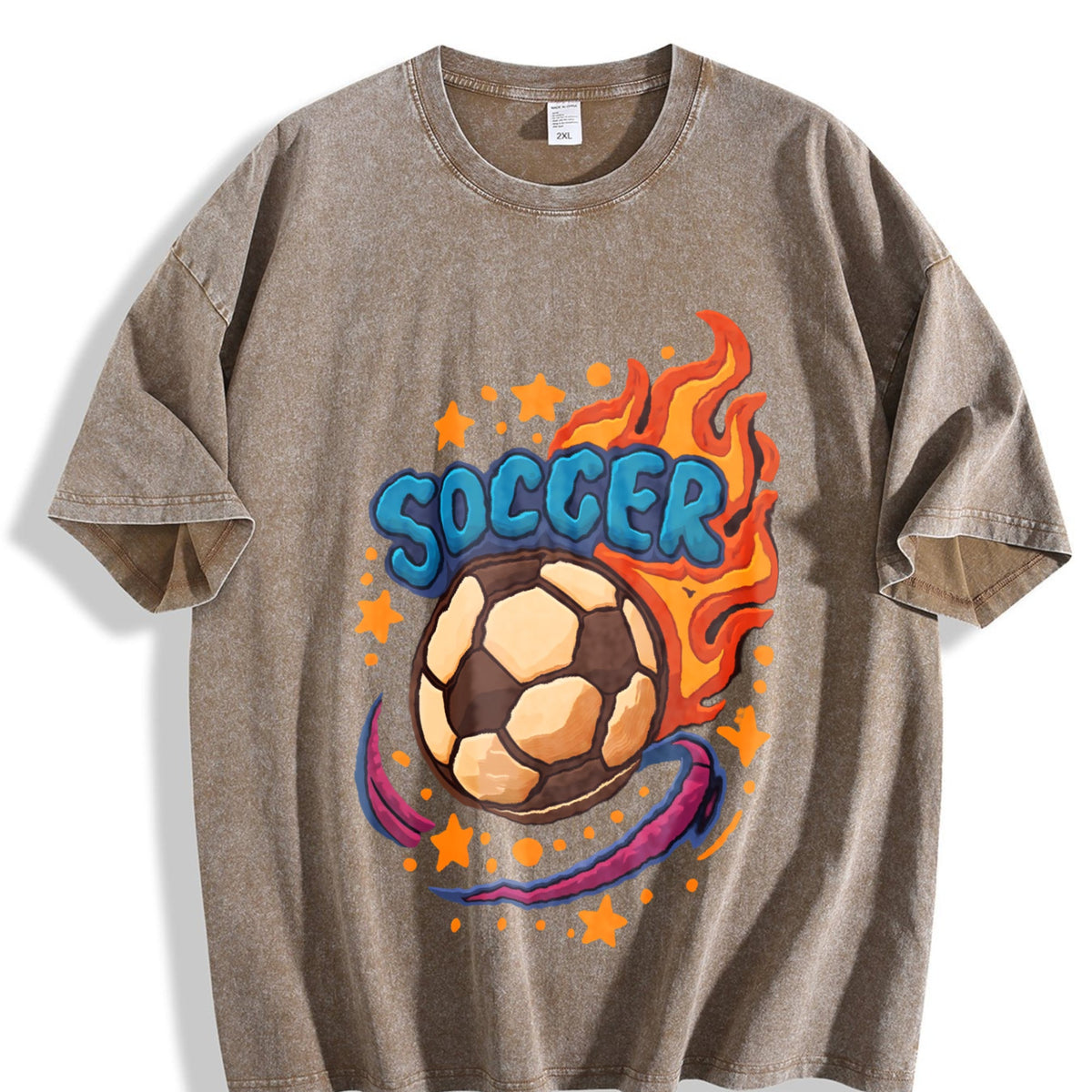 Global Soccer Fan Vintage Washed T-Shirt product image 3