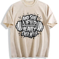 She Lifted Heavily Ever After Barbell Motivation Vintage product image 1