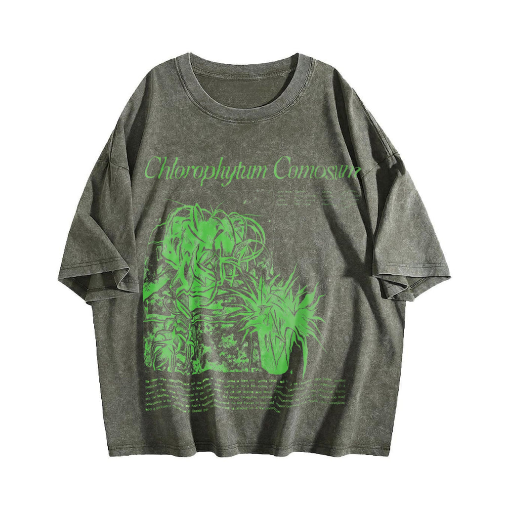 Spider Plant Chlorophytum Comosum Vintage Washed T-Shirt product image 4
