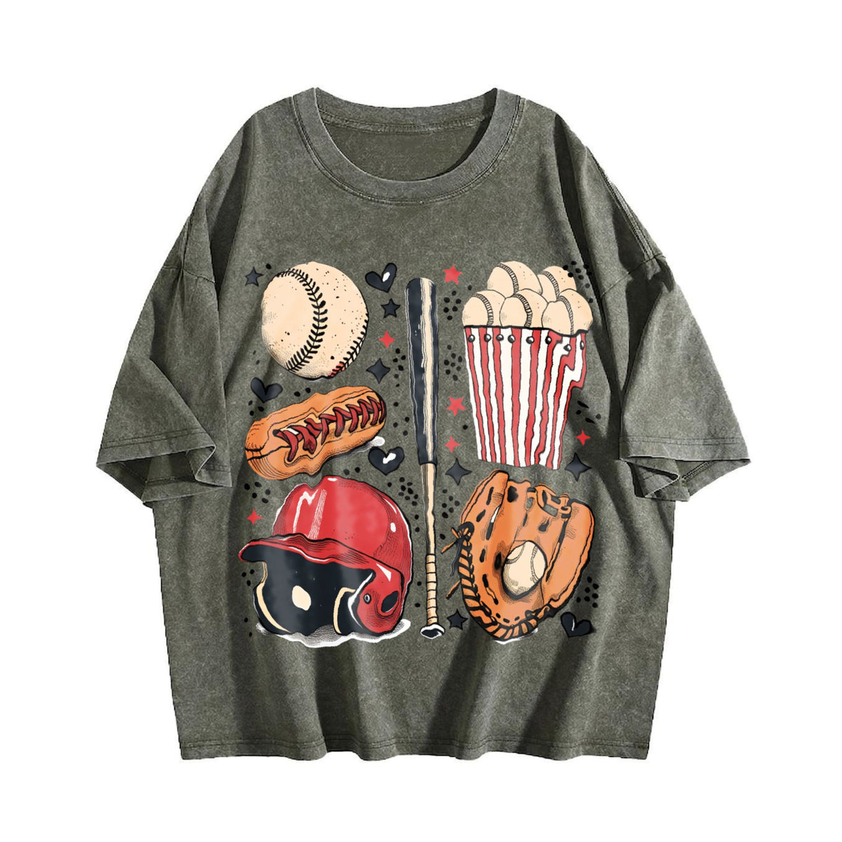Baseball Fun Collection Vintage Washed T-Shirt product image 4