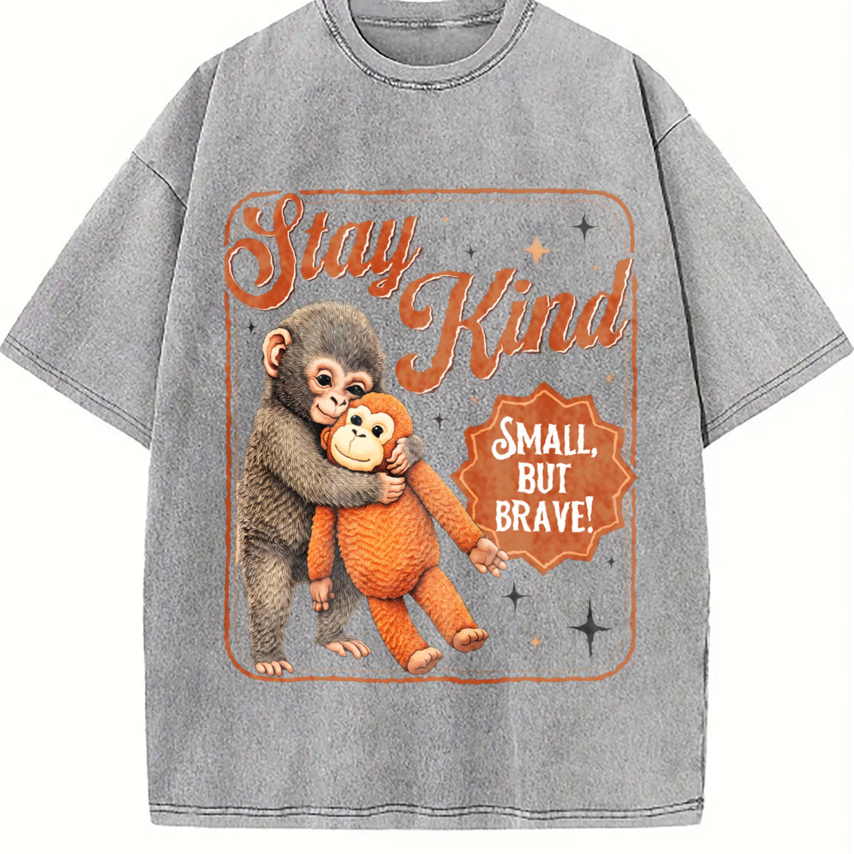 Stay Kind Small but Brave Sloth Vintage Washed T-Shirt product image 5