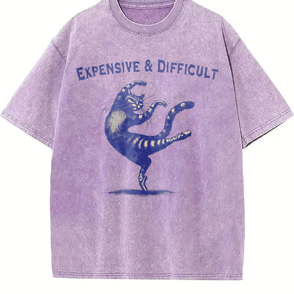 Expensive And Difficult Dancing Cat Funny 90s Vintage product image 6