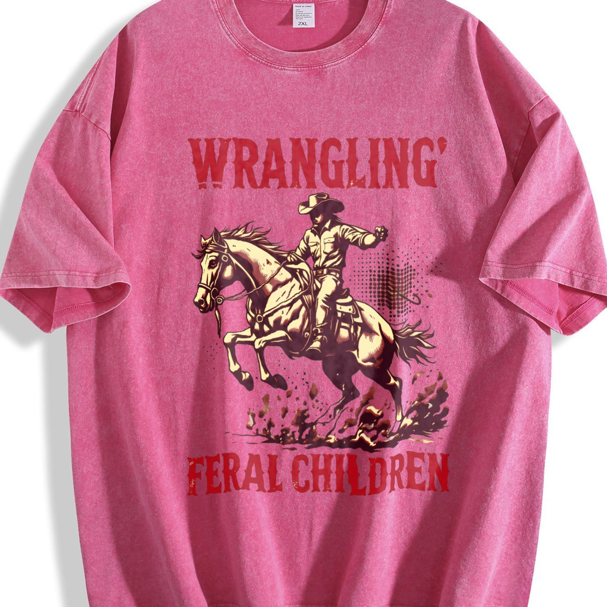 Wranglin' Feral Children Raccoon 90s Vintage Washed T-Shirt product image 7