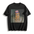 Funny Patriotic Dog Cotton T-Shirt product image 1
