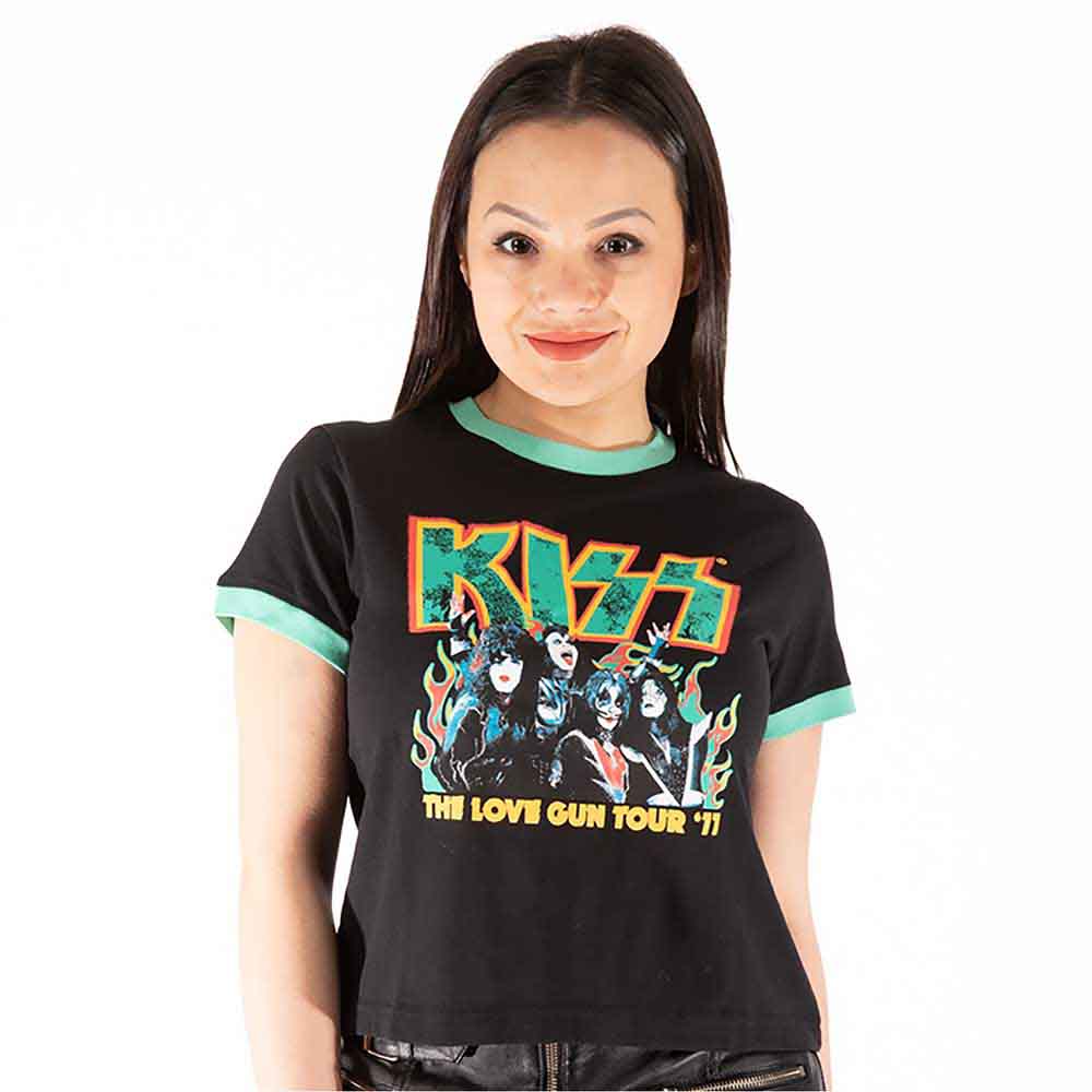 Kiss Love Gun Tour Ringer Crop Top product image 1