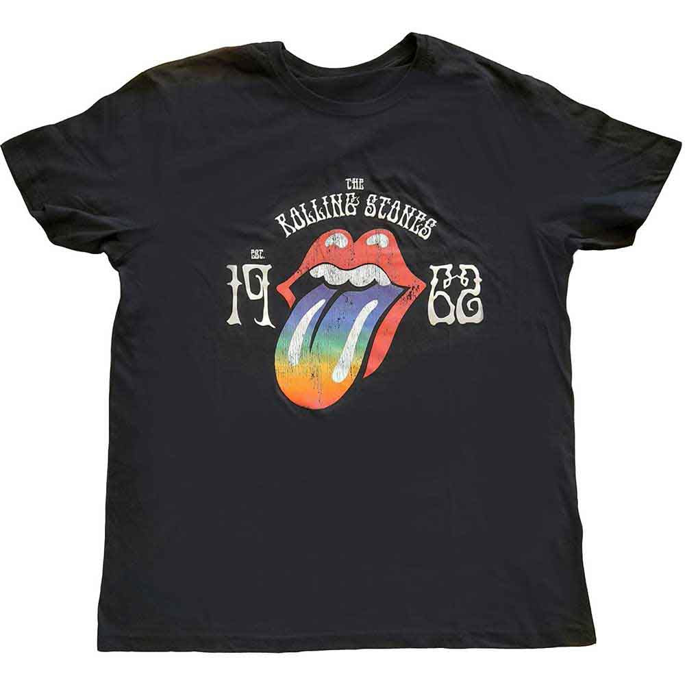 The Rolling Stones Sixty Rainbow Tongue 1962 Puff print T product image 3