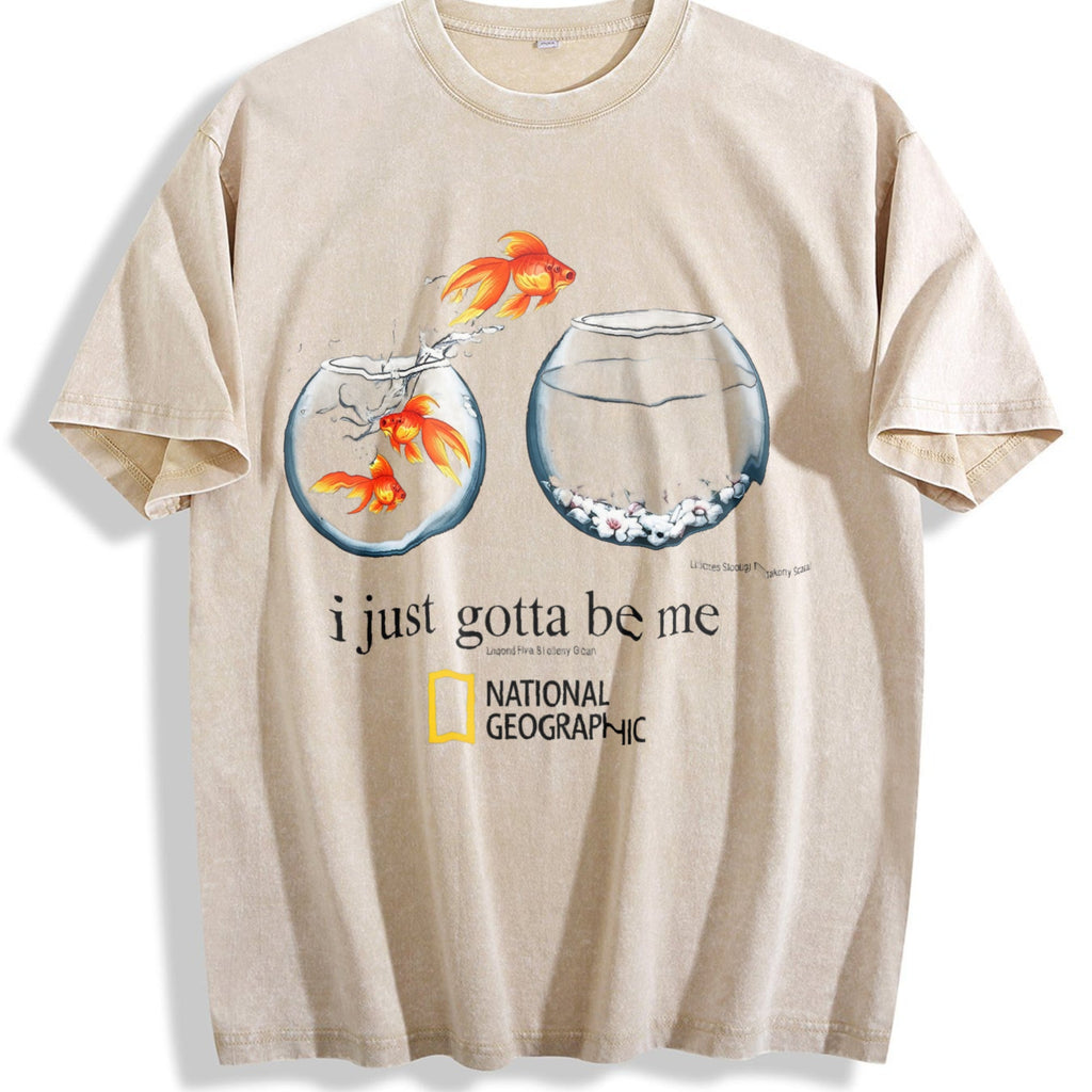 I Just Gotta Be Me Goldfish Vintage Washed T-Shirt product image 1