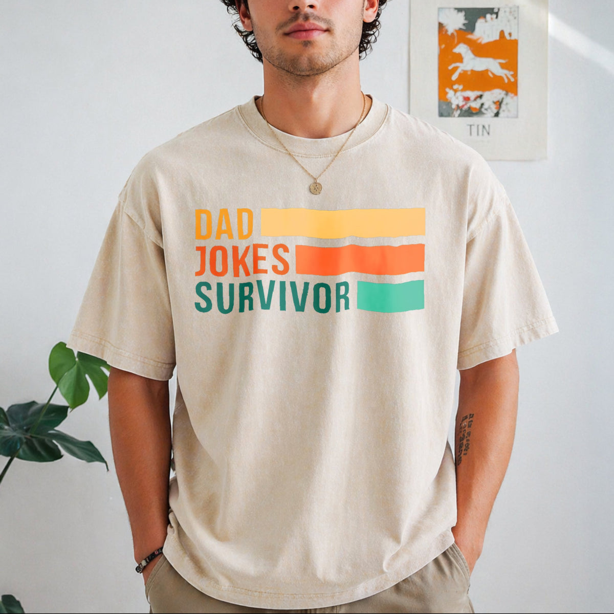Dad Jokes Champion Vintage Washed T-Shirt product image 1
