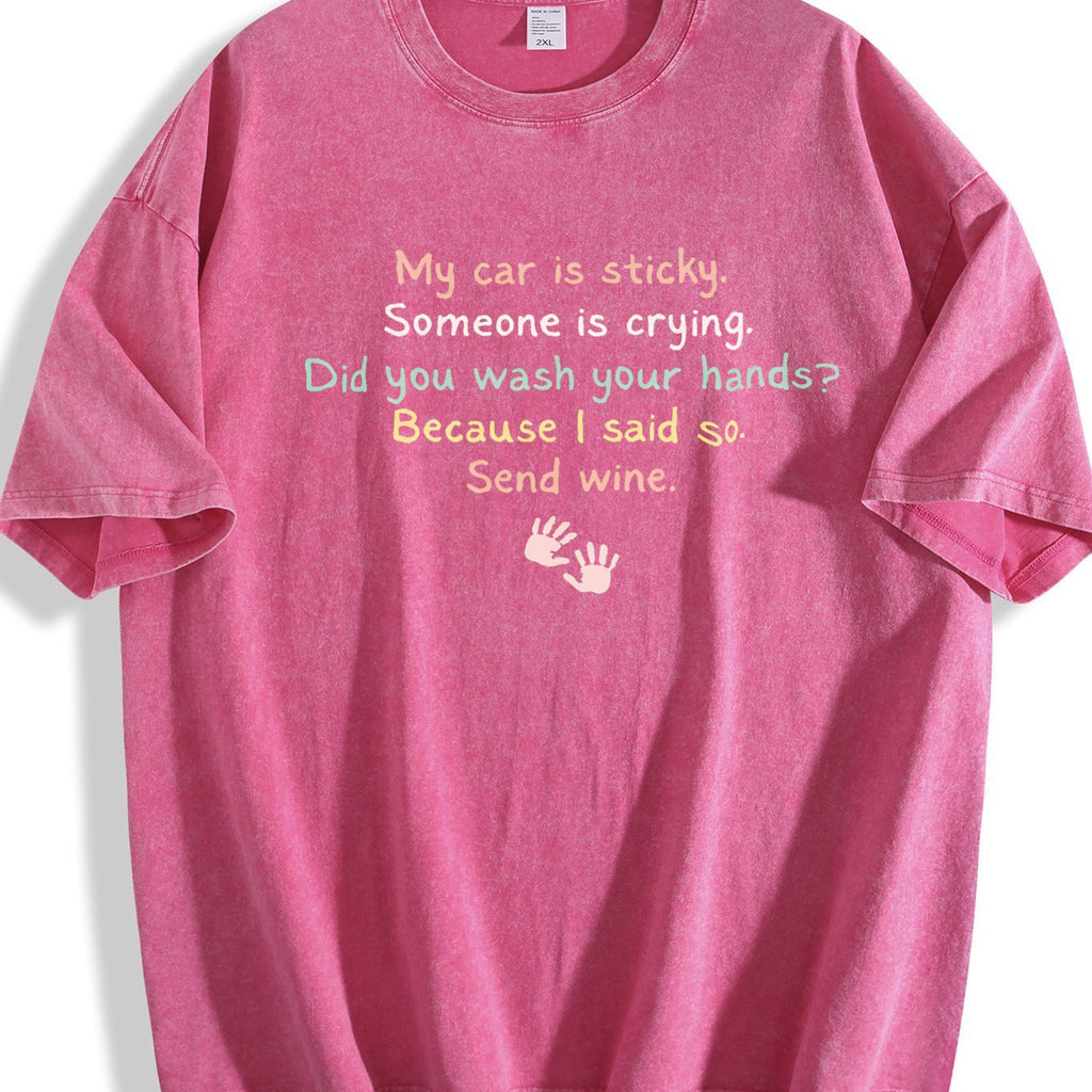 Mom To Young Children Please Send Wine Vintage Washed product image 7