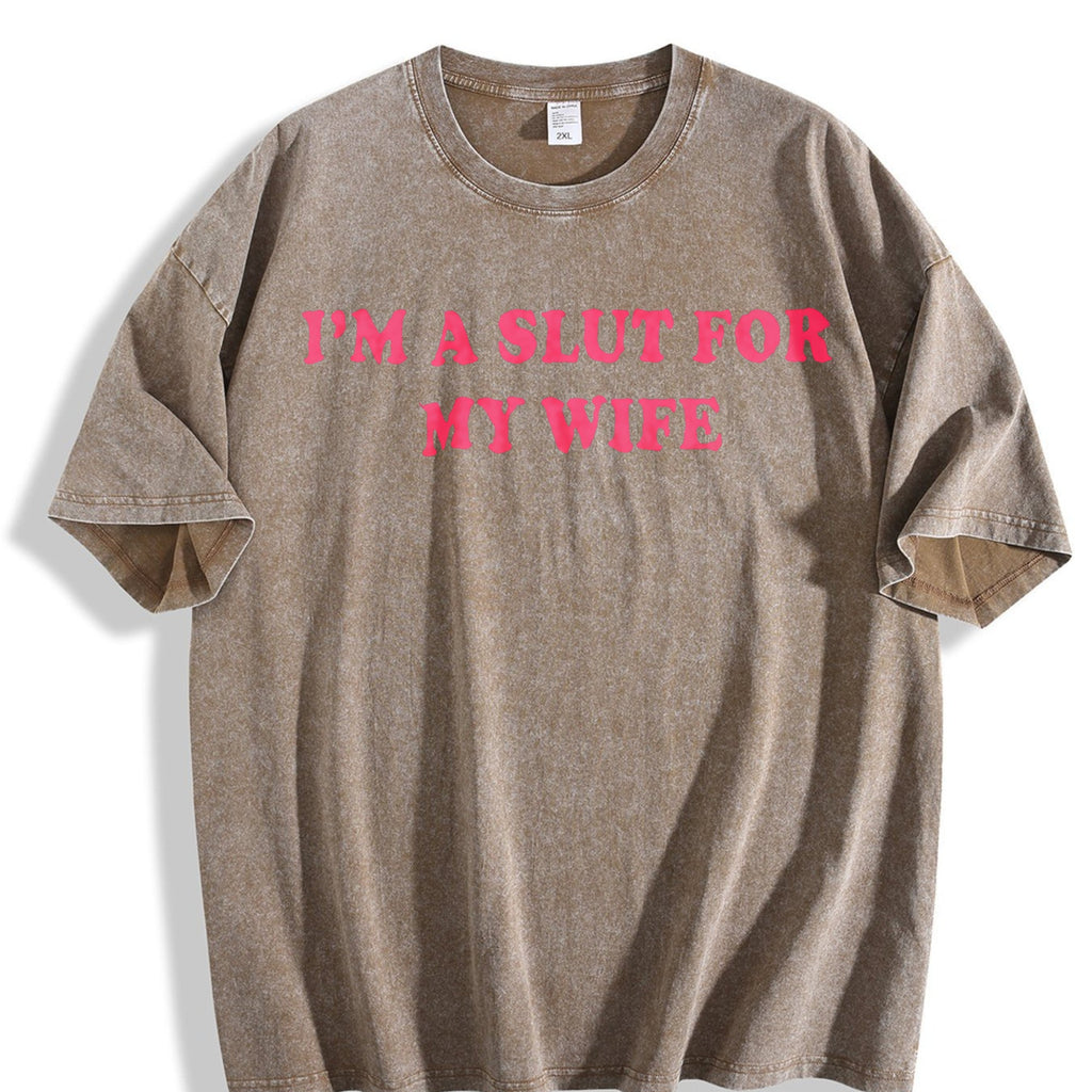 I'm A Slut For My Wife Redesigned As A Funny Vintage Washed product image 3