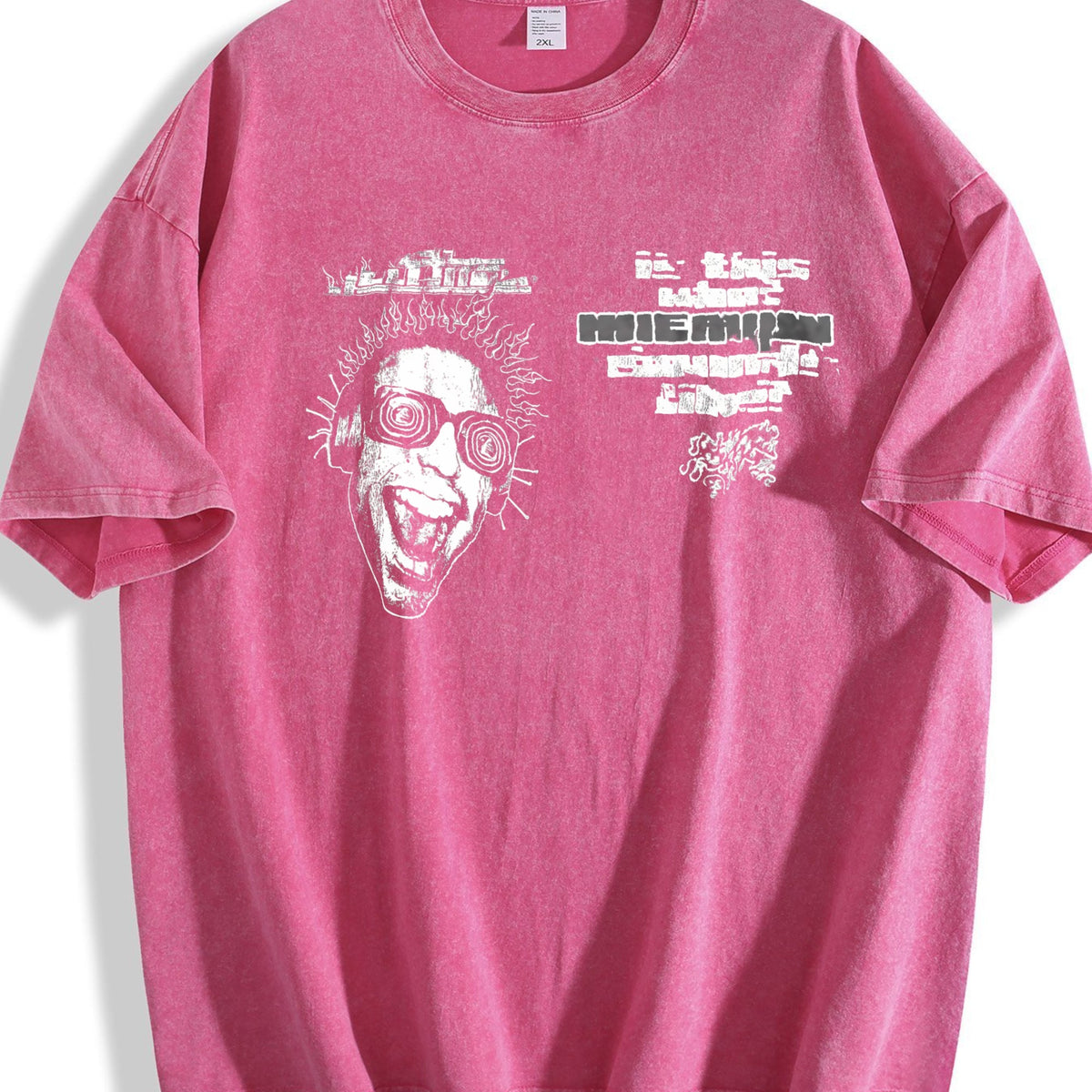 Spiral Glasses Portrait Vintage Washed T-Shirt product image 7