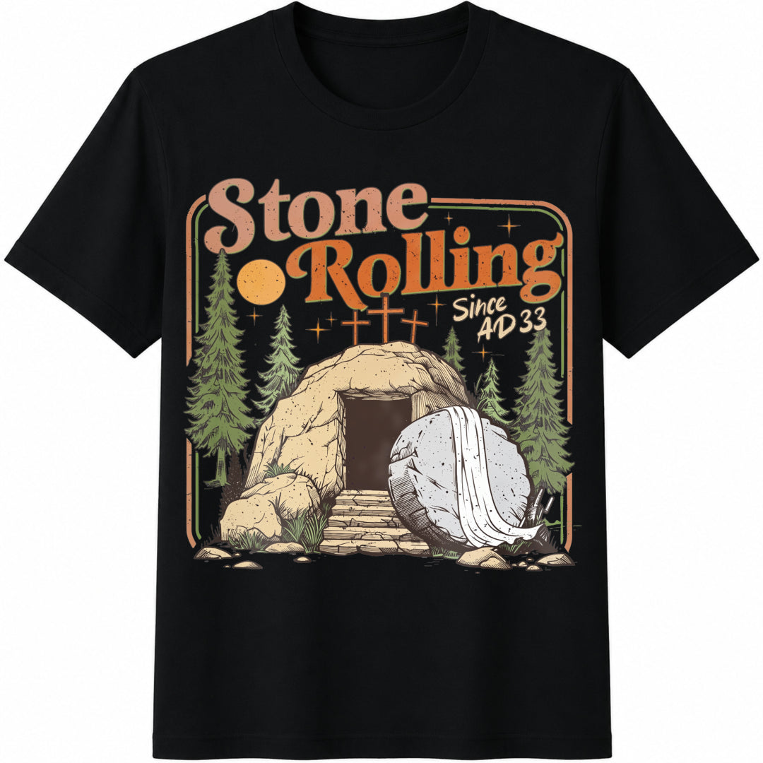 Rolling Christian Stones Easter Jesus Christ Cotton T-Shirt product image 1