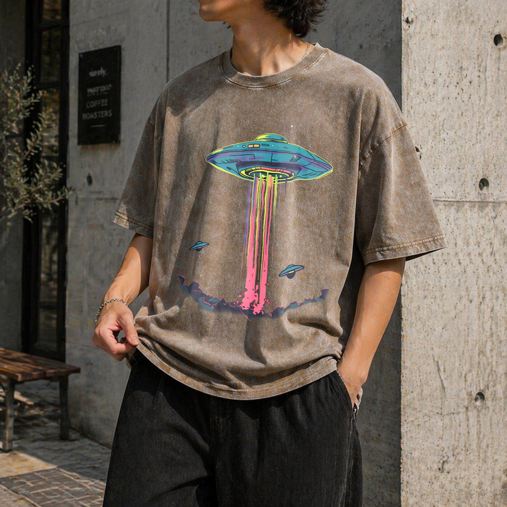 Alien Abduction Vintage Washed T-Shirt product image 10
