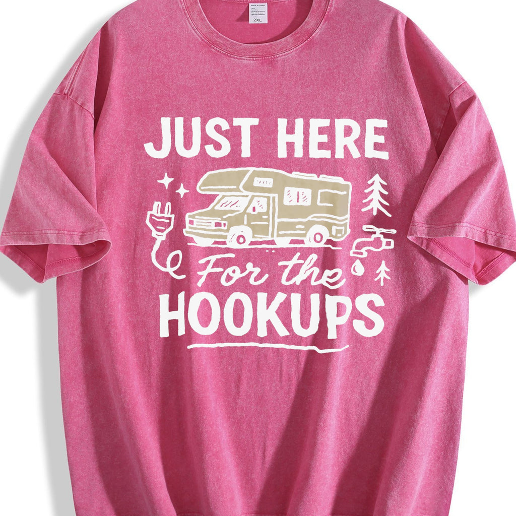 Just Here For The Hookups Rv Vintage Washed T-Shirt product image 7