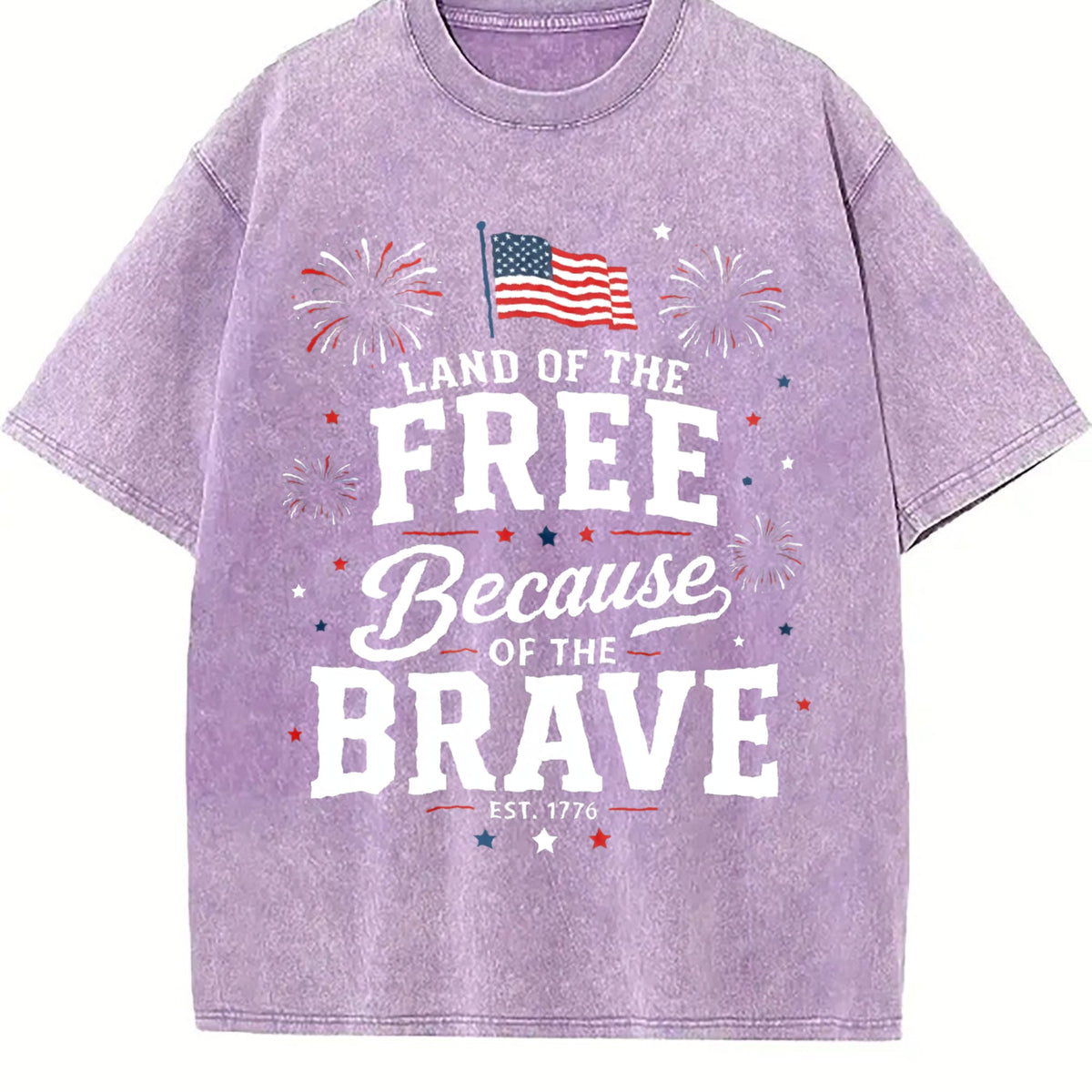 4th Of July - Land Free Because Brave Patriotic Red Vintage product image 6