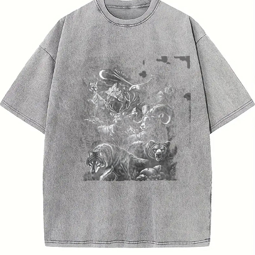 Wildlife Animals 90s Vintage Washed T-Shirt product image 5