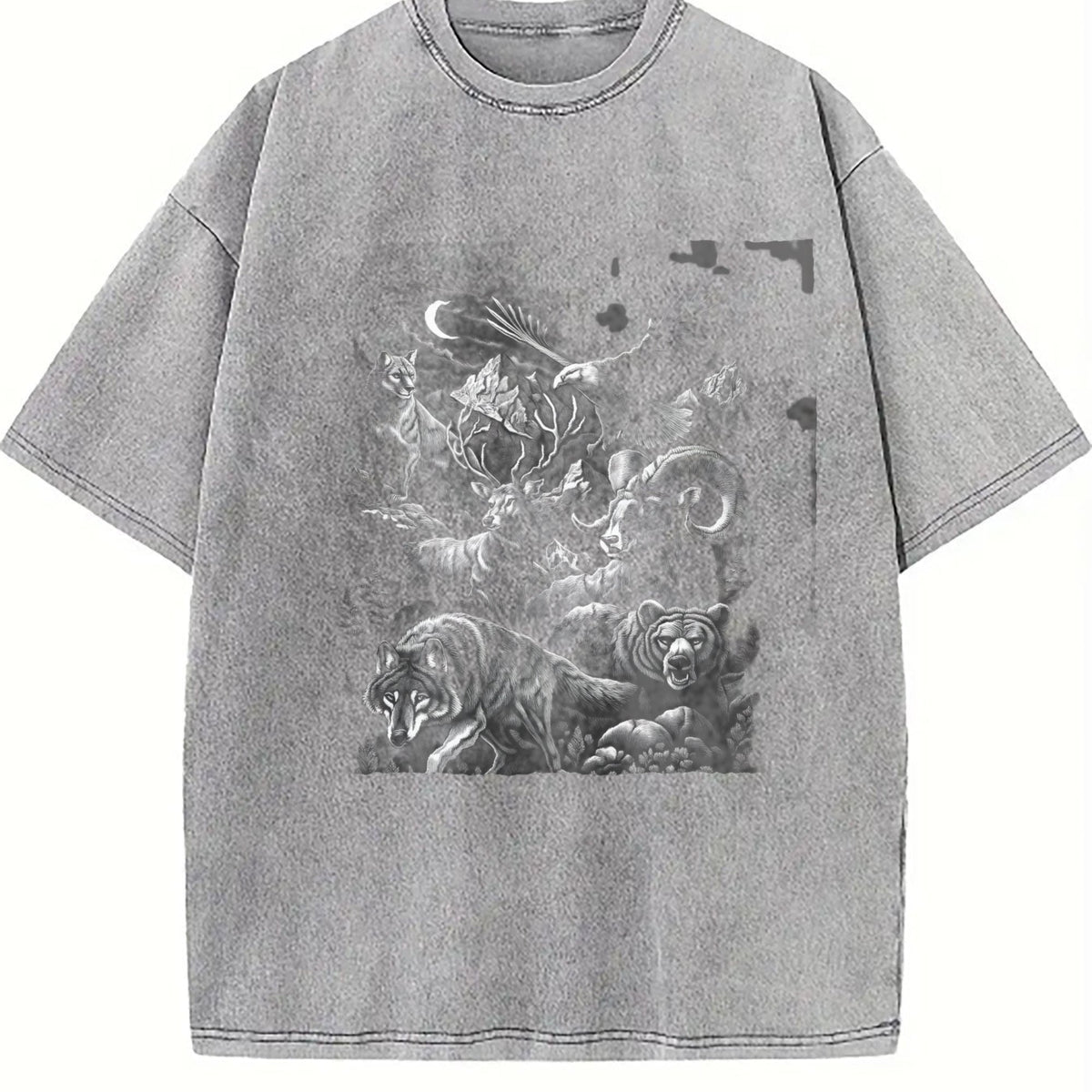 Wildlife Animals 90s Vintage Washed T-Shirt product image 5